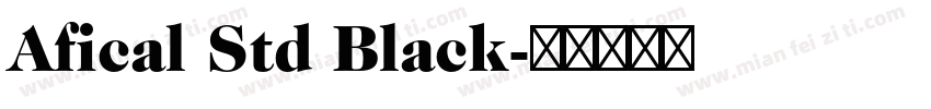 Afical Std Black字体转换